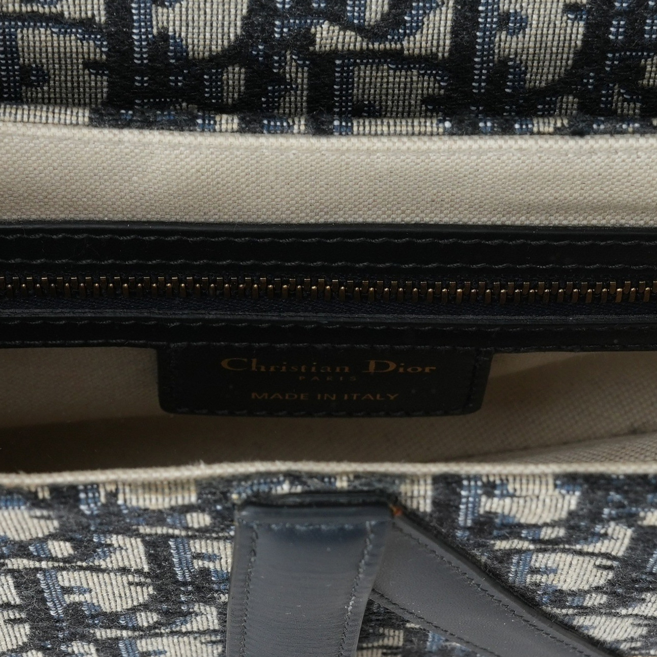 CHRISTIAN DIOR(USED)크리스찬디올 오블리크 새들백 미듐